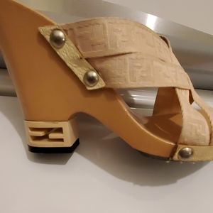 100% Authentic Fendi Wedge heel